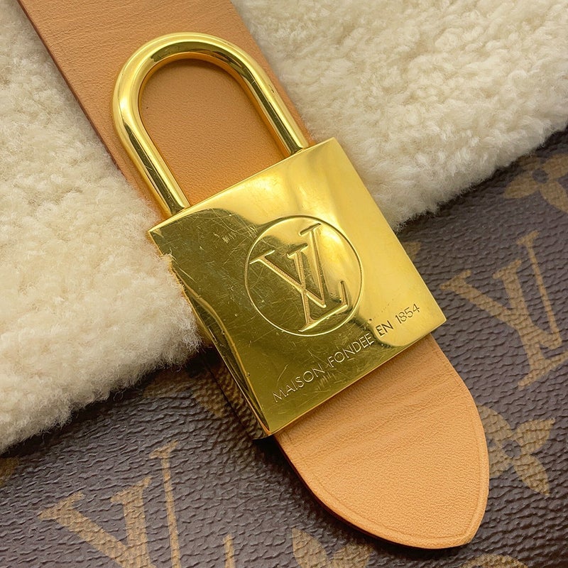 ルイヴィトン ハンドバッグ モノグラム/ムートン ロッキーBB M46318 LOUIS VUITTON 2wayショルダーバッグ