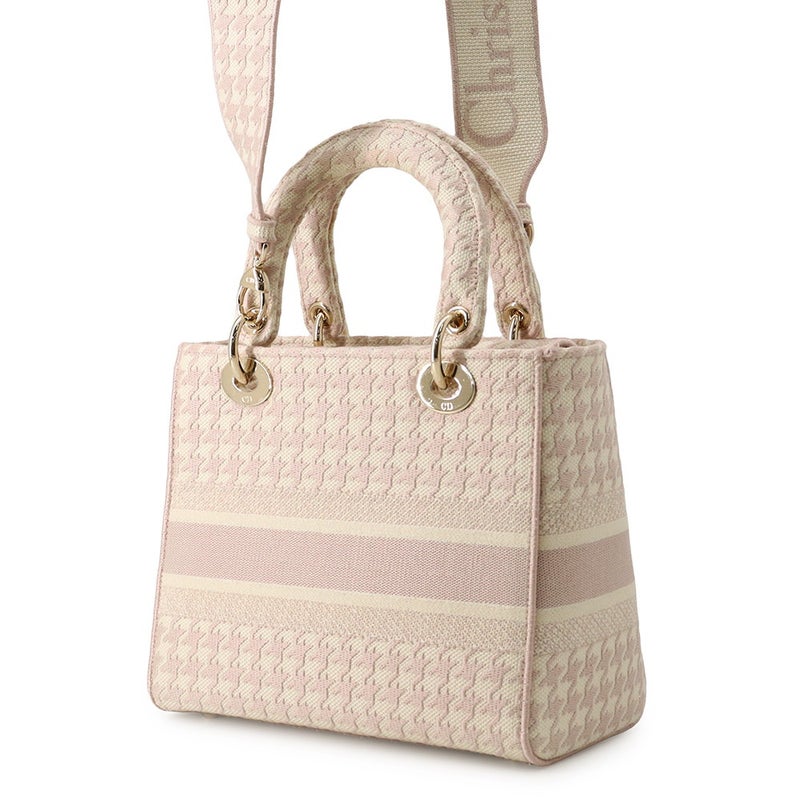 クリスチャン・ディオール ハンドバッグ レディディーライト 千鳥格子 ミディアム キャンバス M0565OZAF Christian Dior 2way