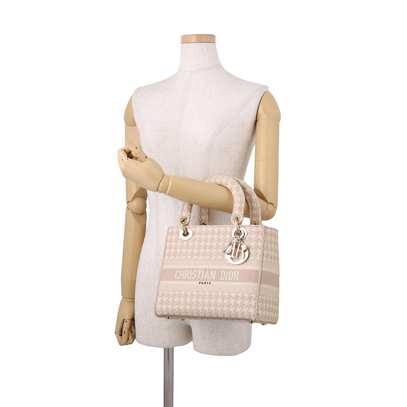 クリスチャン・ディオール ハンドバッグ レディディーライト 千鳥格子 ミディアム キャンバス M0565OZAF Christian Dior 2way