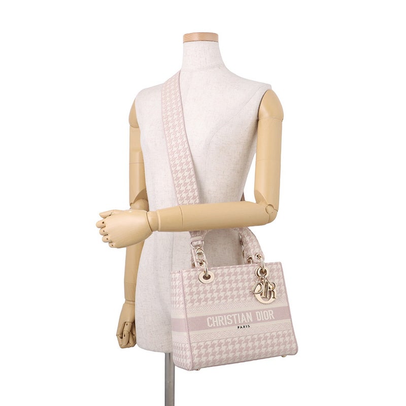 クリスチャン・ディオール ハンドバッグ レディディーライト 千鳥格子 ミディアム キャンバス M0565OZAF Christian Dior 2way