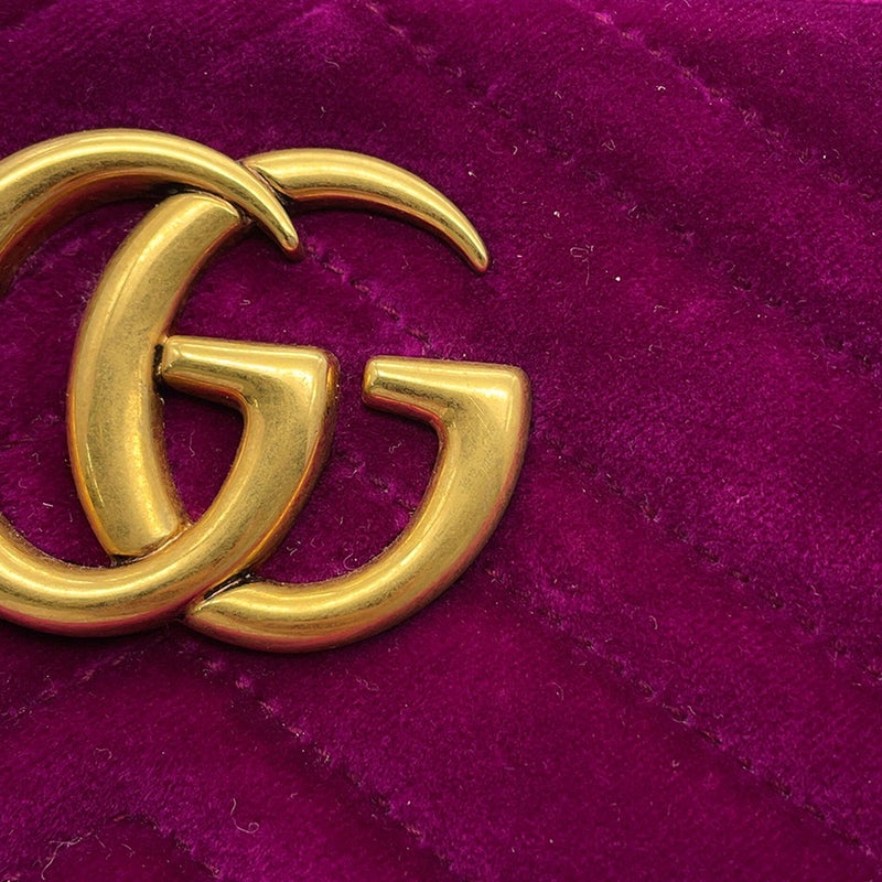 グッチ ショルダーバッグ GGマーモント キルティング スモール ベルベット 447632 GUCCI バッグ チェーンショルダー