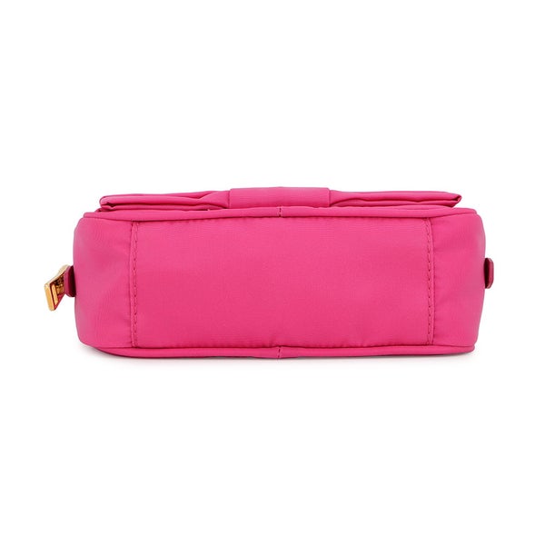 プラダ ショルダーバッグ リボン ロゴ ナイロン レザー 1N1727 PRADA