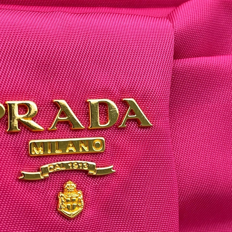プラダ ショルダーバッグ リボン ロゴ ナイロン レザー 1N1727 PRADA