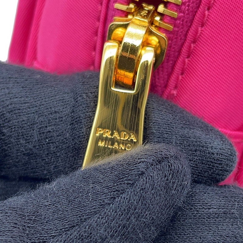 プラダ ショルダーバッグ リボン ロゴ ナイロン レザー 1N1727 PRADA