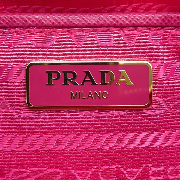 プラダ ショルダーバッグ リボン ロゴ ナイロン レザー 1N1727 PRADA