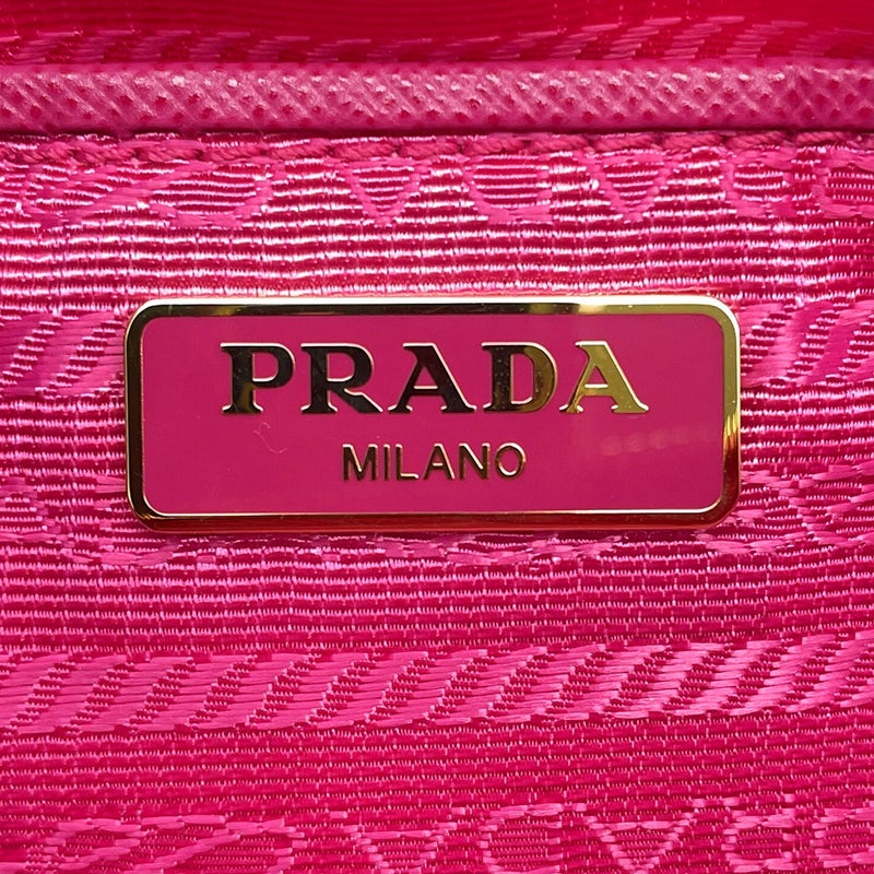 プラダ ショルダーバッグ リボン ロゴ ナイロン レザー 1N1727 PRADA