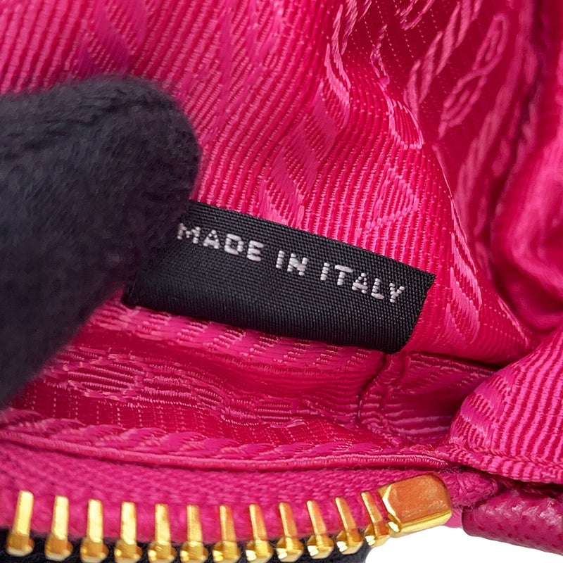 プラダ ショルダーバッグ リボン ロゴ ナイロン レザー 1N1727 PRADA