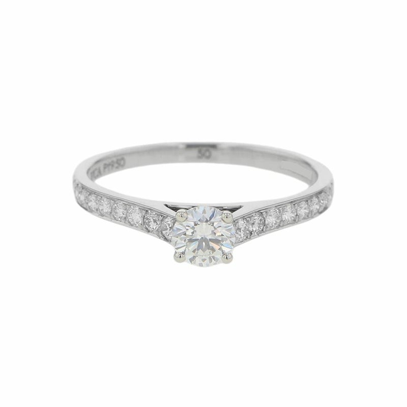 ヴァンクリーフ&アーペル リング ロマンス ソリティア ダイヤ 0.30ct Pt950プラチナ サイズ50 GIA鑑定書コピー 指輪