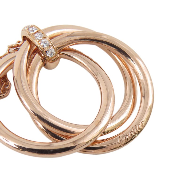 カルティエ ネックレス トリニティ ネックレス 2009年 クリスマス限定 ダイヤモンド K18PGピンクゴールド B3044700