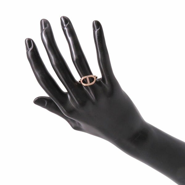 エルメス リング シェーヌダンクル コントゥール MM ダイヤモンド 33P 0.21ct K18PG リングサイズ52 HERMES 指輪