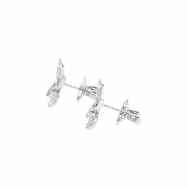 グラフ ピアス パヴェ バタフライ ダイヤモンド スモール スタッド イヤリング ダイヤ 計約1.10ct K18WGホワイトゴールド RGE1152