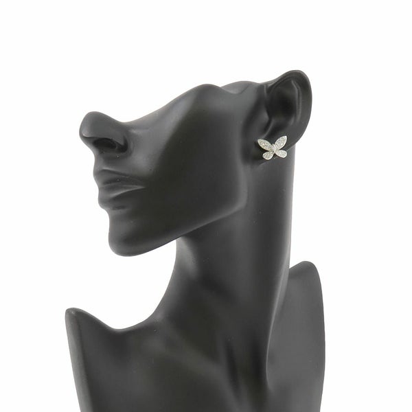 グラフ ピアス パヴェ バタフライ ダイヤモンド スモール スタッド イヤリング ダイヤ 計約1.10ct K18WGホワイトゴールド RGE1152