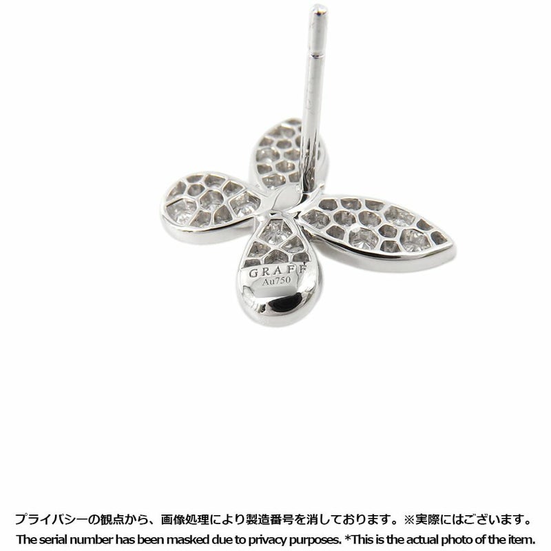 グラフ ピアス パヴェ バタフライ ダイヤモンド スモール スタッド イヤリング ダイヤ 計約1.10ct K18WGホワイトゴールド RGE1152