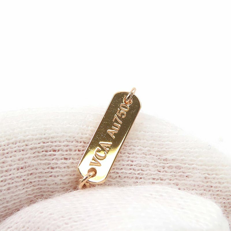 ヴァンクリーフ&アーペル ネックレス ヴィンテージ アルハンブラ シルバーオブシディアン ダイヤ 1P K18PG VCARP9T000 2023年ホリデー限定