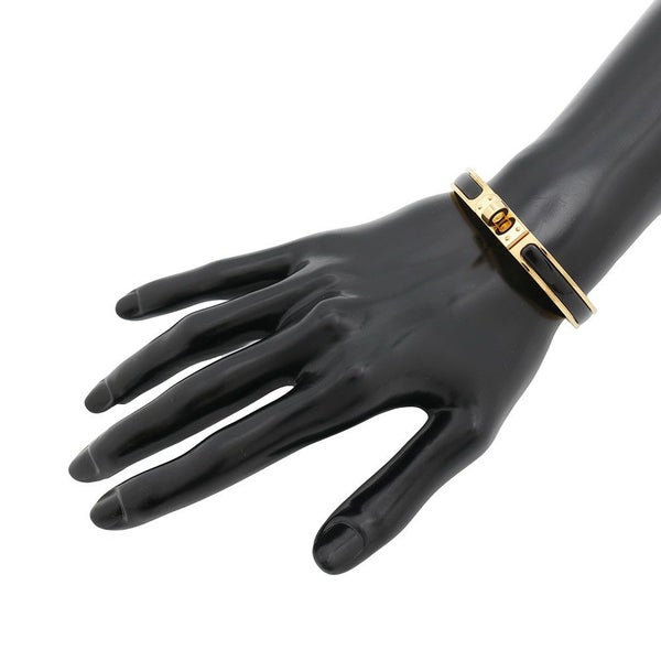 エルメス ブレスレット ミニクリック ケリー PM エナメル ブラック/ゴールド金具 HERMES 黒