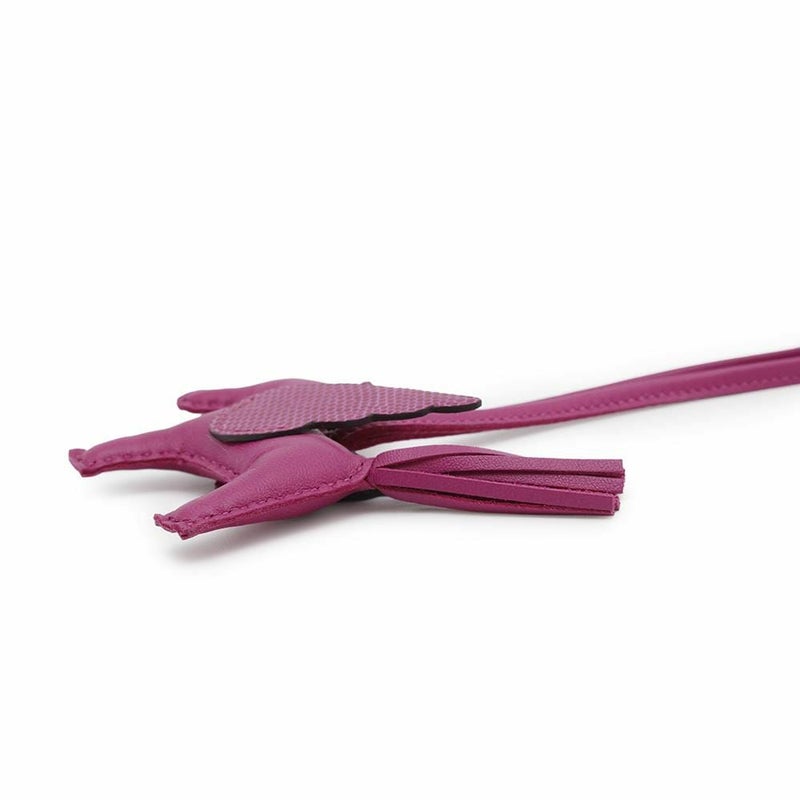 エルメス バッグチャーム ロデオPM ペガサス タッチ ローズパープル ラムスキン/リザード U刻印 HERMES