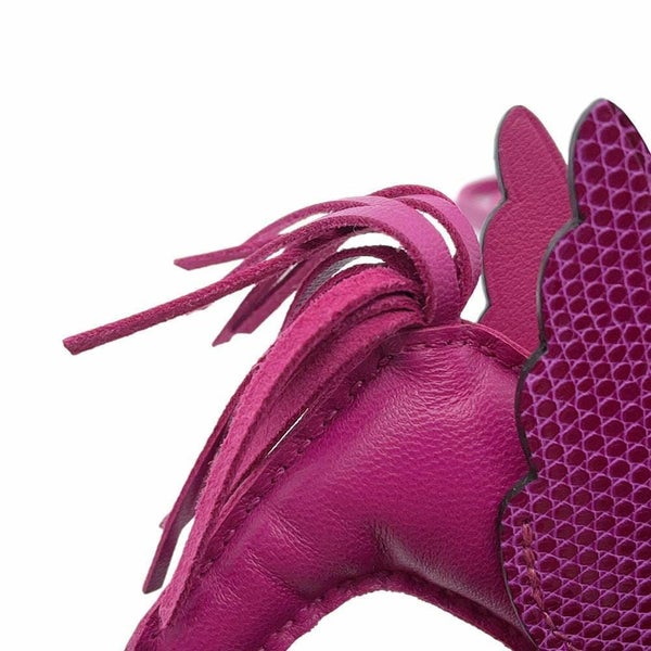 エルメス バッグチャーム ロデオPM ペガサス タッチ ローズパープル ラムスキン/リザード U刻印 HERMES