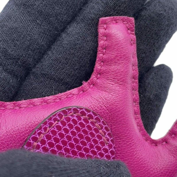 エルメス バッグチャーム ロデオPM ペガサス タッチ ローズパープル ラムスキン/リザード U刻印 HERMES