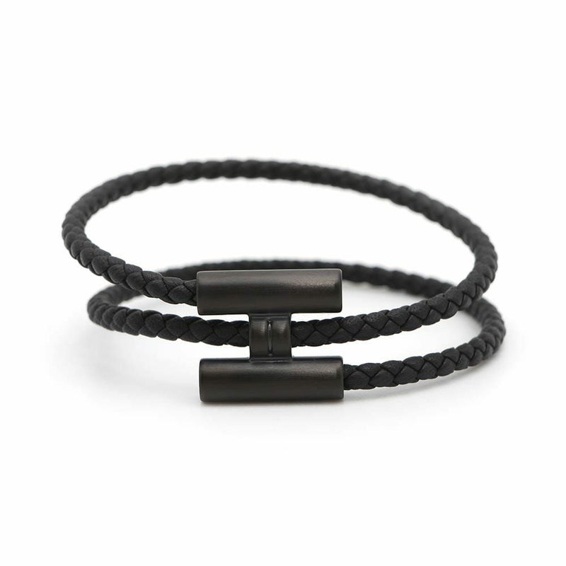 エルメス ブレスレット トゥルニ トレッセ ブラック/ブラック金具 スイフト HERMES アクセサリー 黒