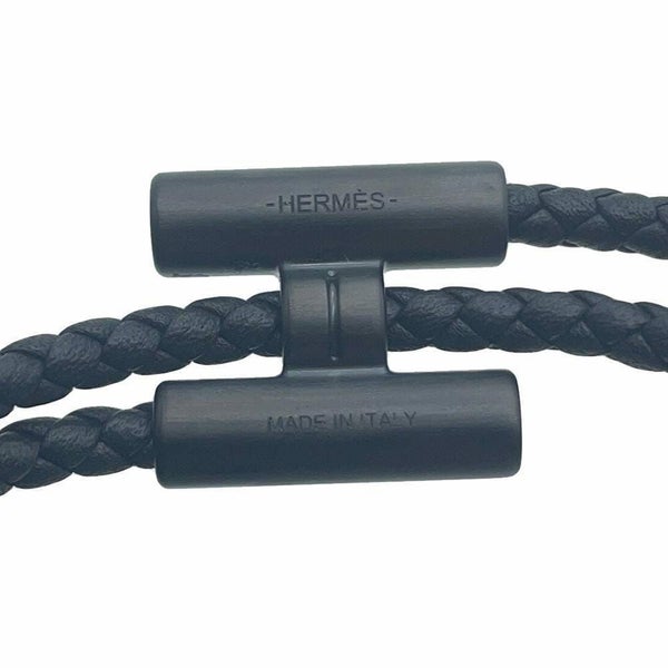 エルメス ブレスレット トゥルニ トレッセ ブラック/ブラック金具 スイフト HERMES アクセサリー 黒