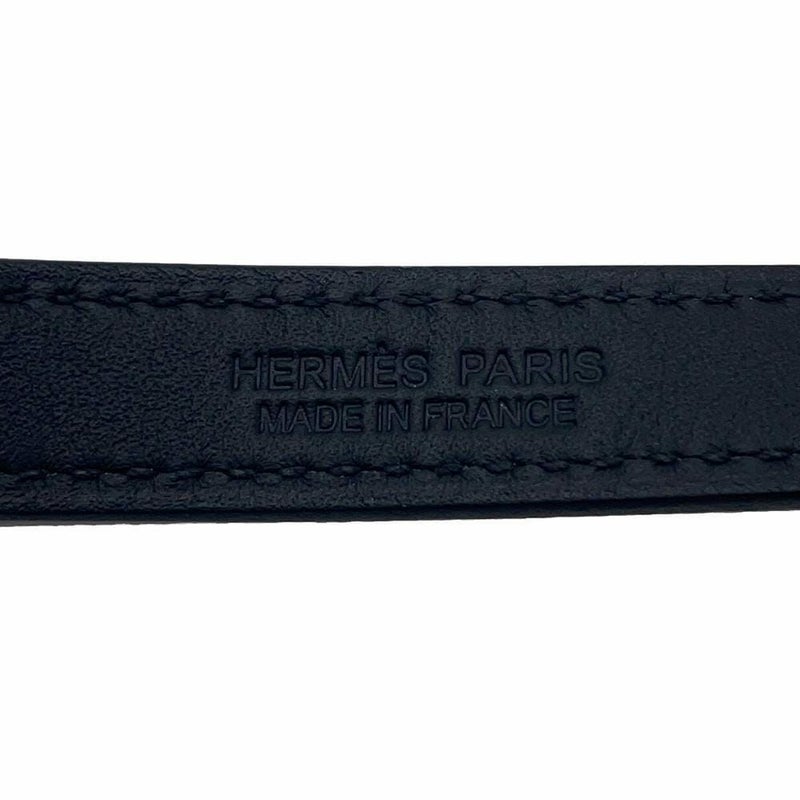 エルメス ネックレス ケリーラリアット Kelly lariat ブラック/シルバー金具 スイフト W刻印 HERMES 黒