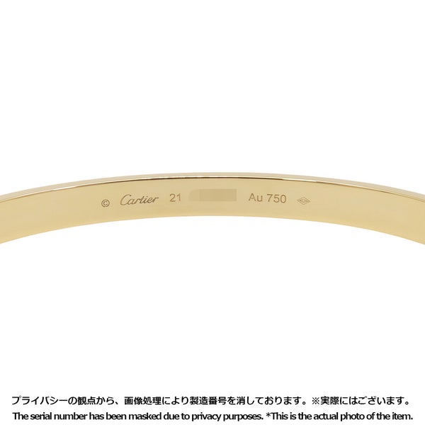 カルティエ ブレスレット ラブブレス クラシックモデル K18YGイエローゴールド サイズ21 B6067521 LOVEブレスレット バングル