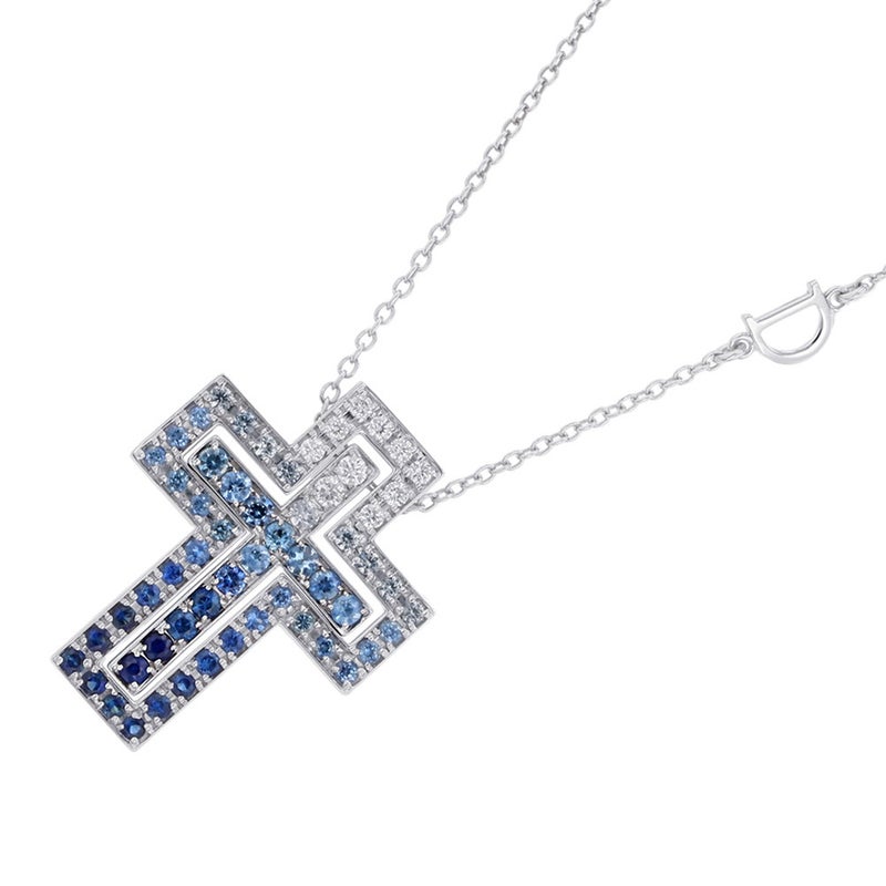 ダミアーニ ネックレス ベル エポック アイスバーグ S ダイヤモンド/サファイア 計約1.19ct K18WG 20087030 DAMIANI ペンダント