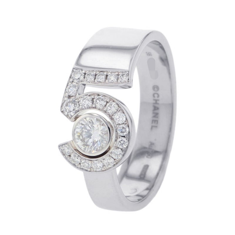 シャネル リング エターナル シャネル N°5 ダイヤモンド 中石0.25ct K18WGホワイトゴールド サイズ56 J12002 GIA鑑定書付き 指輪
