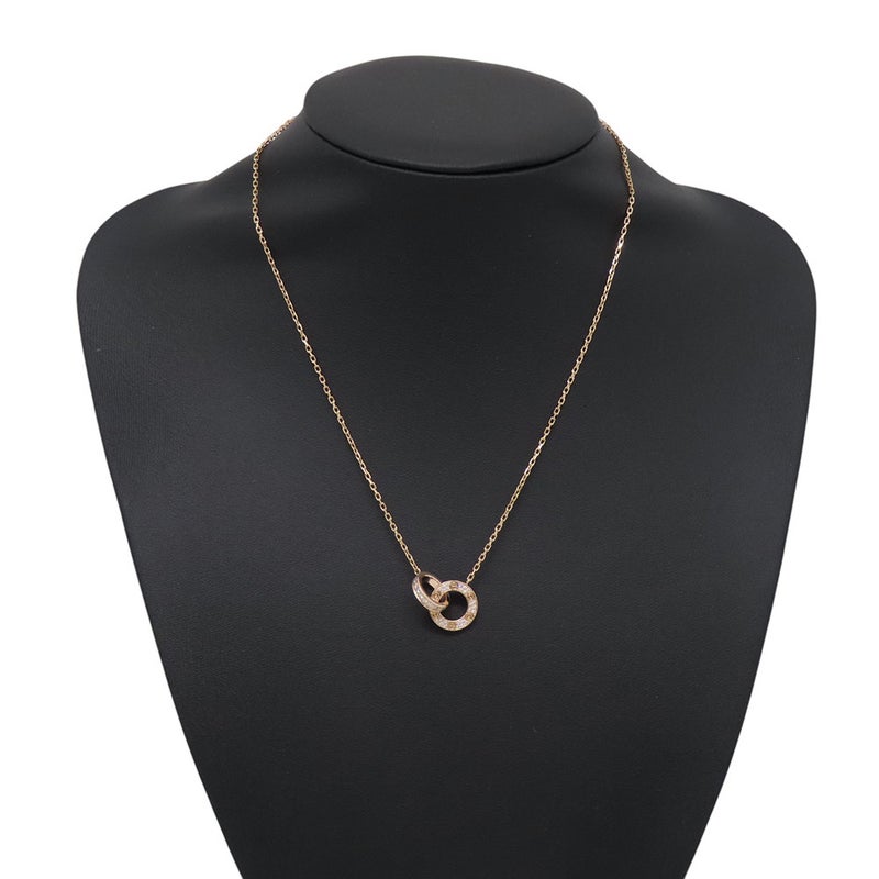 カルティエ ネックレス LOVE パヴェ ダイヤモンド 48P 計0.30ct K18PGピンクゴールド B7224528 ラブ ペンダント