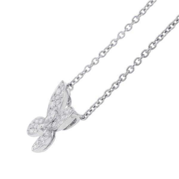 グラフ ネックレス パヴェ バタフライ ダイヤモンド ミニ ペンダント ダイヤ 計約0.55ct K18WGホワイトゴールド RGP550