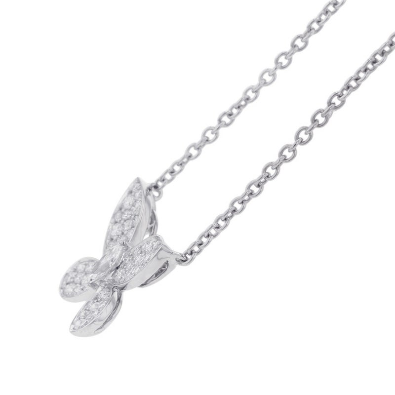 グラフ ネックレス パヴェ バタフライ ダイヤモンド ミニ ペンダント ダイヤ 計約0.55ct K18WGホワイトゴールド RGP550
