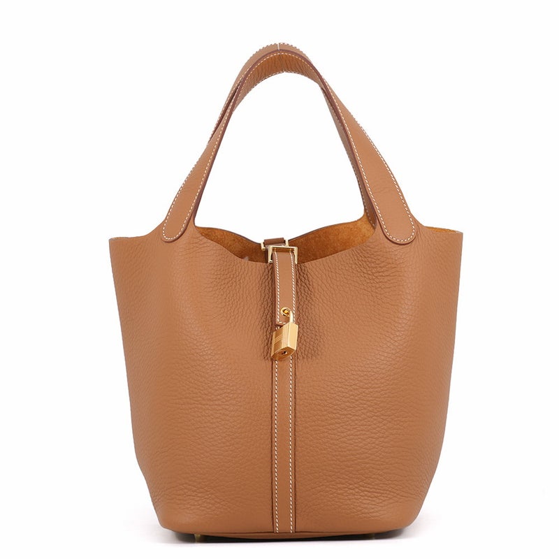 エルメス ハンドバッグ ピコタンロックMM ゴールド/ゴールド金具 トリヨンクレマンス G刻印 HERMES