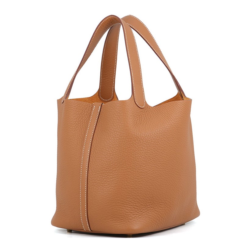 エルメス ハンドバッグ ピコタンロックMM ゴールド/ゴールド金具 トリヨンクレマンス G刻印 HERMES
