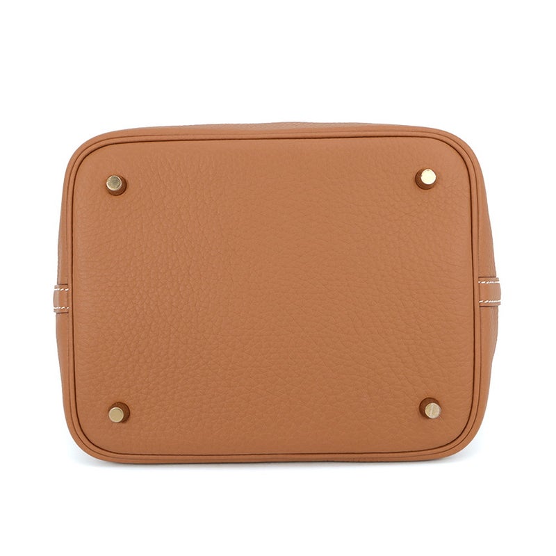 エルメス ハンドバッグ ピコタンロックMM ゴールド/ゴールド金具 トリヨンクレマンス G刻印 HERMES