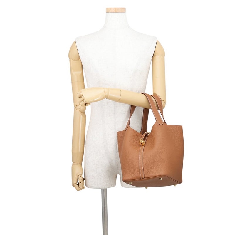 エルメス ハンドバッグ ピコタンロックMM ゴールド/ゴールド金具 トリヨンクレマンス G刻印 HERMES