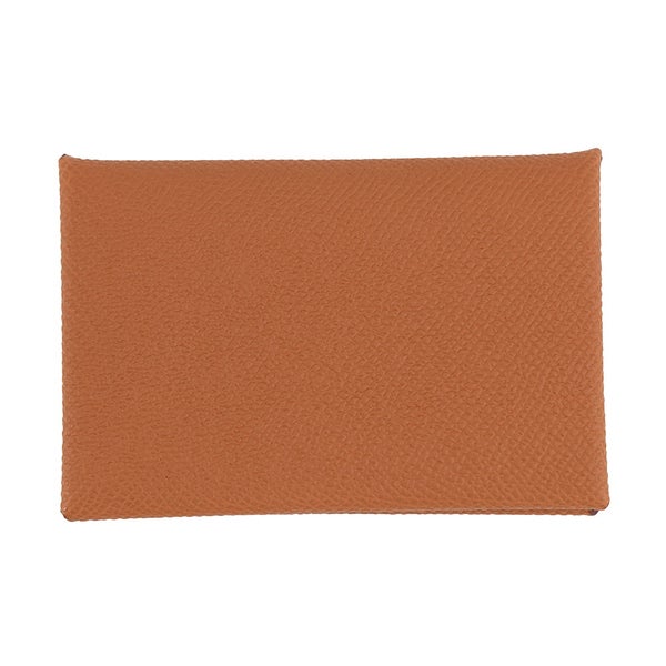 エルメス カードケース カルヴィ ゴールド エプソン W刻印 HERMES 名刺入れ