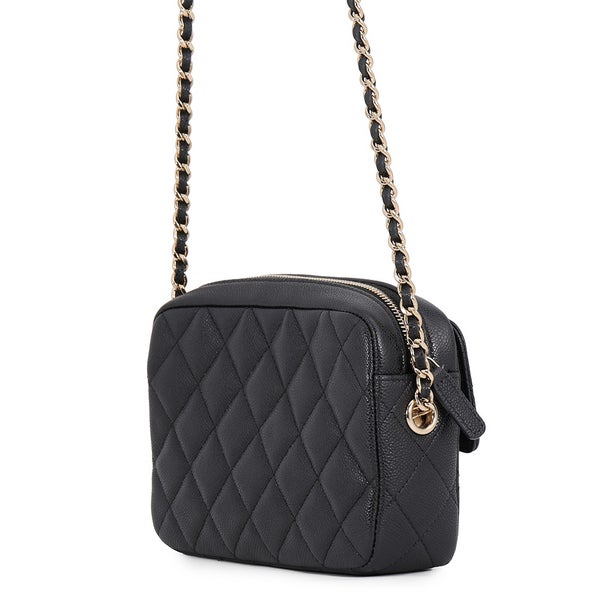 シャネル チェーンショルダーバッグ マトラッセ ココマーク クラシック チェーンクラッチ キャビアスキン AP4425 CHANEL 黒