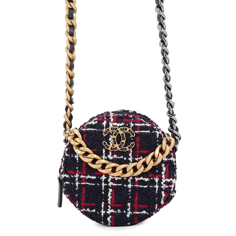 シャネル チェーンショルダーバッグ シャネル19 マトラッセ ココマーク ツイード AP0945 CHANEL
