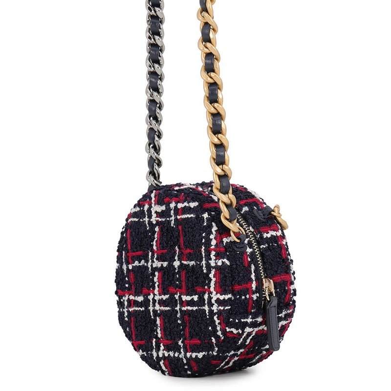 シャネル チェーンショルダーバッグ シャネル19 マトラッセ ココマーク ツイード AP0945 CHANEL