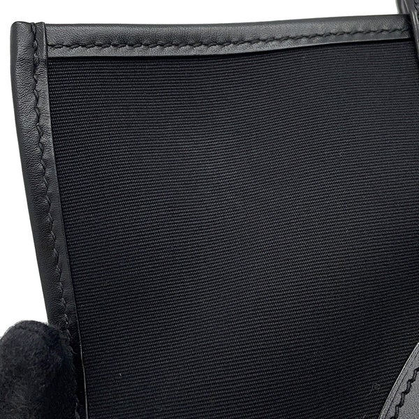 エルメス トートバッグ オリゾン レコード ブラック/シルバー金具 トワルオフィシエ/スイフト Y刻印 2wayショルダー 黒
