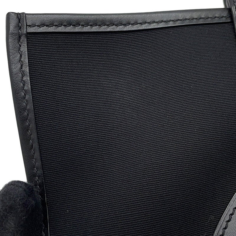 エルメス トートバッグ オリゾン レコード ブラック/シルバー金具 トワルオフィシエ/スイフト Y刻印 2wayショルダー 黒
