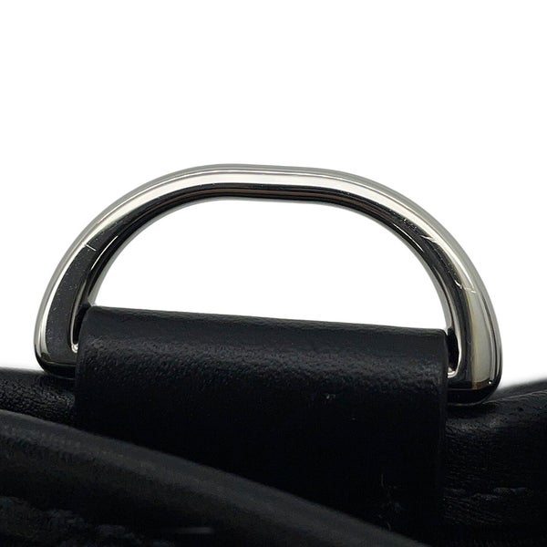 エルメス トートバッグ オリゾン レコード ブラック/シルバー金具 トワルオフィシエ/スイフト Y刻印 2wayショルダー 黒
