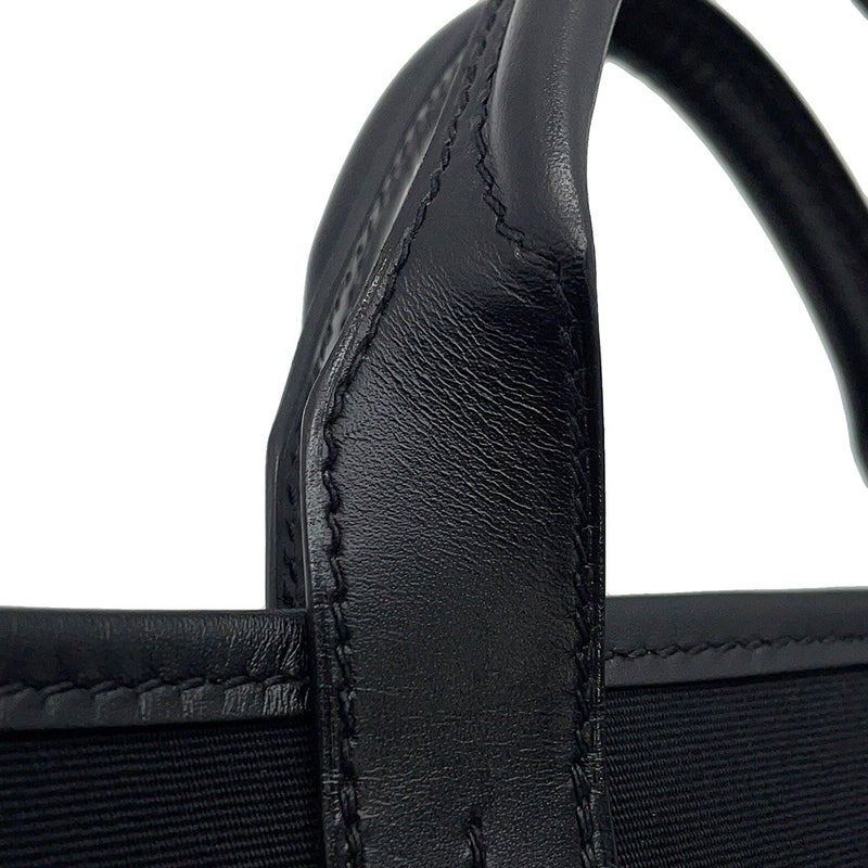 エルメス トートバッグ オリゾン レコード ブラック/シルバー金具 トワルオフィシエ/スイフト Y刻印 2wayショルダー 黒