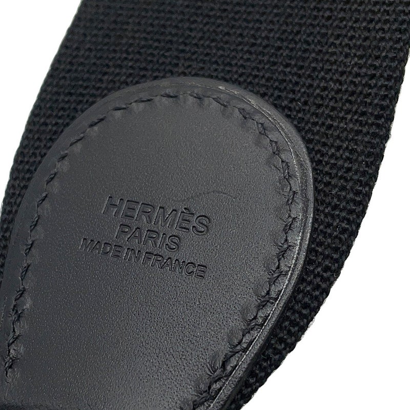 エルメス トートバッグ オリゾン レコード ブラック/シルバー金具 トワルオフィシエ/スイフト Y刻印 2wayショルダー 黒