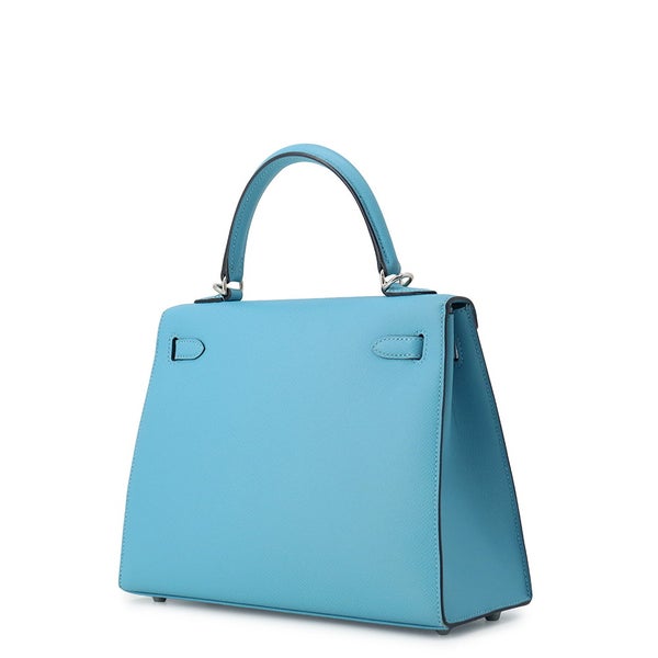 エルメス ハンドバッグ ケリー25 外縫い ブルーノール/シルバー金具 エプソン D刻印 HERMES Kelly 2wayバッグ