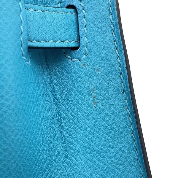 エルメス ハンドバッグ ケリー25 外縫い ブルーノール/シルバー金具 エプソン D刻印 HERMES Kelly 2wayバッグ