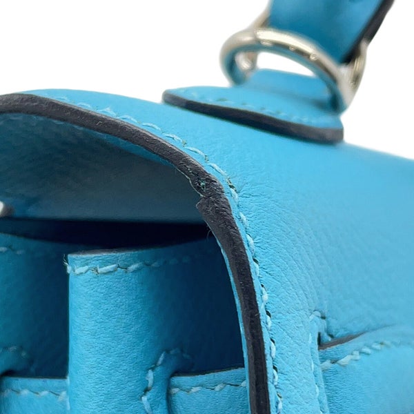 エルメス ハンドバッグ ケリー25 外縫い ブルーノール/シルバー金具 エプソン D刻印 HERMES Kelly 2wayバッグ