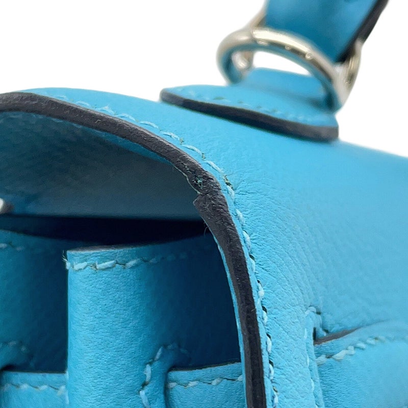 エルメス ハンドバッグ ケリー25 外縫い ブルーノール/シルバー金具 エプソン D刻印 HERMES Kelly 2wayバッグ