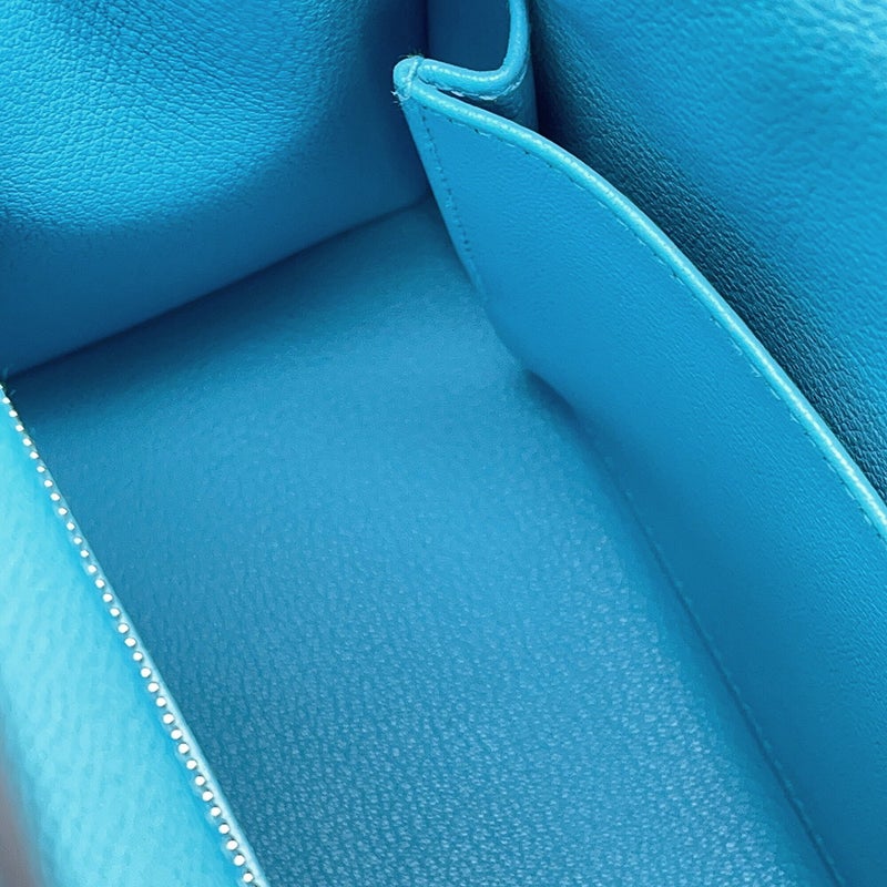 エルメス ハンドバッグ ケリー25 外縫い ブルーノール/シルバー金具 エプソン D刻印 HERMES Kelly 2wayバッグ
