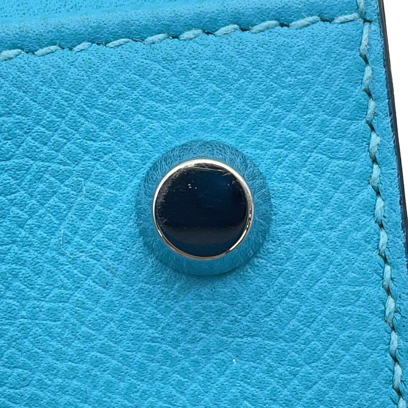 エルメス ハンドバッグ ケリー25 外縫い ブルーノール/シルバー金具 エプソン D刻印 HERMES Kelly 2wayバッグ
